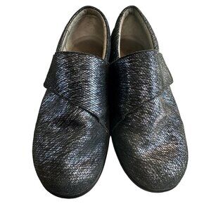 Alegria Womens Size 40W Lauryn Metallic Blue Clogs (US 9.5W) Comfort Shoe